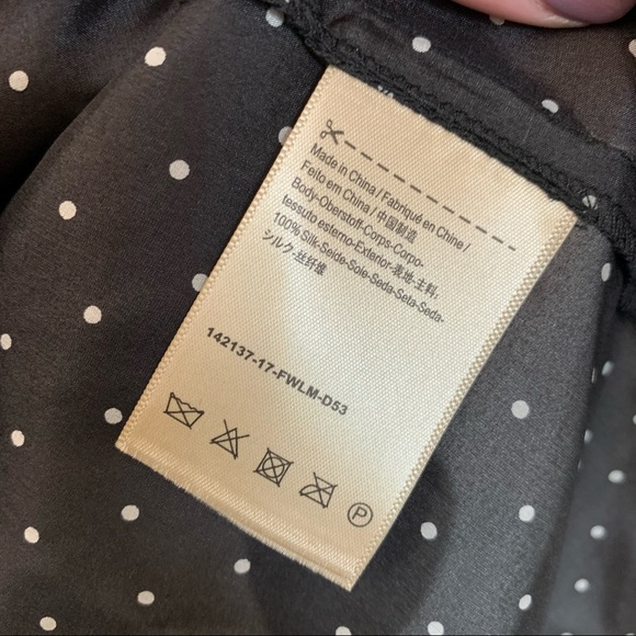 Scotch & Soda Maison Scotch Polka Dot Print Layered Ruffle Sleeves Blouse Top - Picture 5 of 9